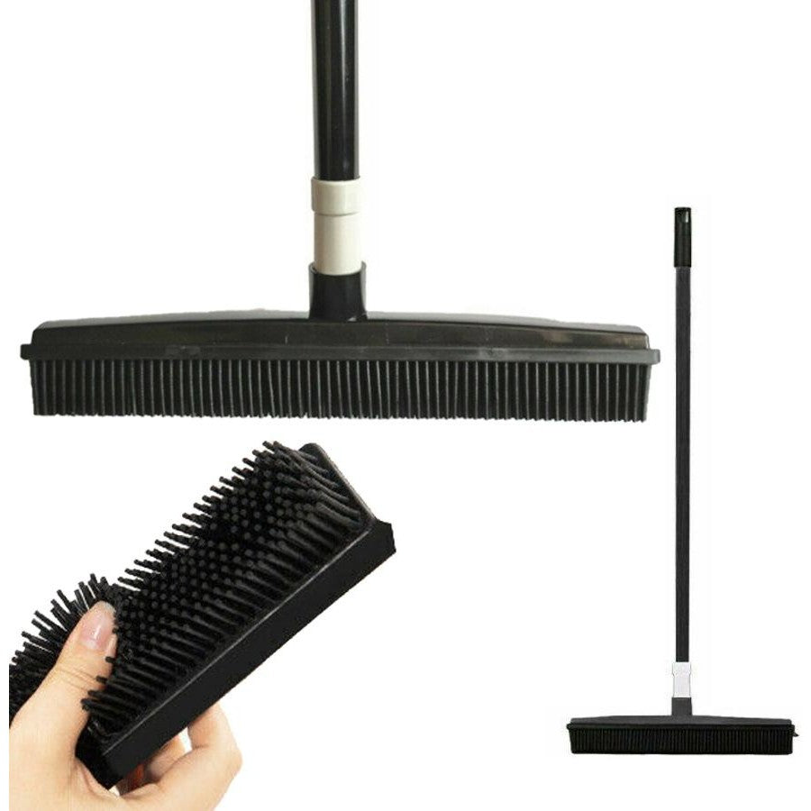 Pawmunjii Pet Hair Removal Broom - Carpet Rake with Squeegee
