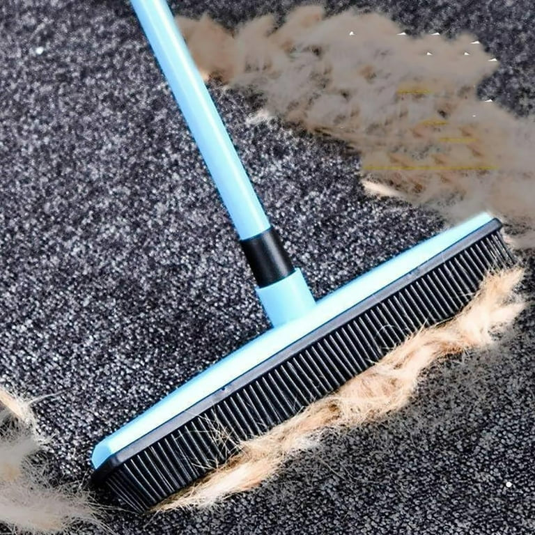Pawmunjii Pet Hair Removal Broom - Carpet Rake with Squeegee
